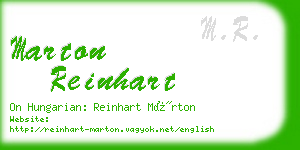 marton reinhart business card